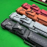Étui de rangement pour 8 queues de billard en cuir mat multicolore avec joint à dégagement rapide