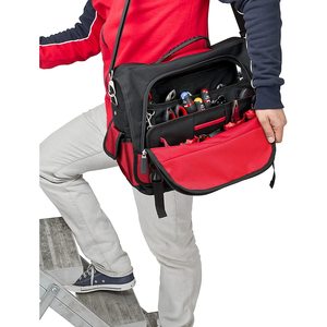 Sac messager Usag Tool avec fermeture éclair rouge, rangement universel U00070033 - Product Image 4