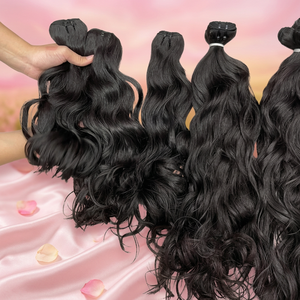 พร้อมส่งผมเวียดนามแท้แบบเวฟ  แบบดับเบิ้ลดรอว์น  จัดเรียงเกล็ดผม  นุ่มลื่นดุจแพรไหม - Product Image 4