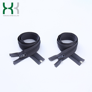 <span class=keywords><strong>HH</strong></span> <span class=keywords><strong>Marca</strong></span> 7 # Nylon Open-End Auto Lock Gris Cremalleras de cadena larga para prendas de vestir - Product Image 2