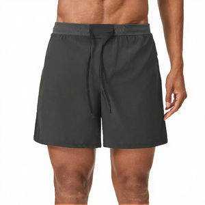 Shorts de sport pour hommes en toile écologique, respirants, à séchage rapide, double couche, pour la course à pied, cargo, taille mi-haute, vente en gros - Product Image 2