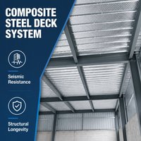 Plancher en acier galvanisé |   Plancher composite préfabriqué |   pour les projets de construction hospitaliers, scolaires et publics