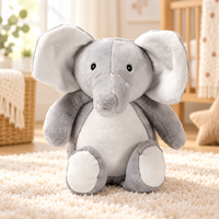 Peluche d'éléphant personnalisée, adorable animal en peluche, poupée d'éléphant bébé avec logo brodé, jouet doux, cadeau OEM ODM pour enfants