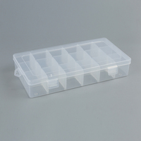 Boîte cadeau rectangulaire en plastique PP recyclable, personnalisable, réglable, à 18 compartiments, imprimée en sérigraphie