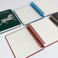 Carnet de notes de luxe A4 à couverture rigide, reliure spirale, motif zèbre imprimé sur mesure, 100 feuilles, couverture en papier, idéal pour écrire et offrir