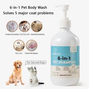 Thiết Kế Mới Tự Làm Sạch Pet Dầu Gội Gel Tắm Tạo Bọt Con Chó Mèo 6-Trong-1 Hoa Oải Hương Thơm Tắm Dầu Gội