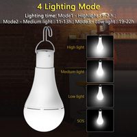 Ampoule solaire pour poulailler, LED, USB, avec télécommande, minuterie, capteur, chauffage, lampe d'urgence rechargeable pour abri de jardin et camping