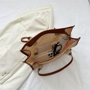 Bolsos de Mano de Rafia y Paja de Alta Calidad al por Mayor para Mujer, Bolsos de Playa para el Verano - Product Image 2