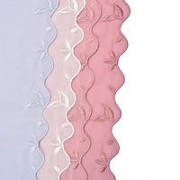 Custom Qaseh Sulam Shawl Plain Heavy Chiffon Embroidered Edge Stoles For Women Hijab Shawls Scarves Malaysian Bawal