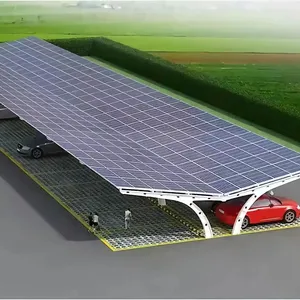 Application commune en acier au carbone cuisson vernis abri de voiture solaire étanche photovoltaïque abri de voiture