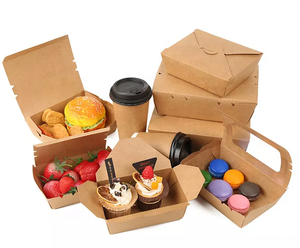 Caixa de embalagem de papel comestível, sanduíche para cozinhar bolos de hambúrguer, chocolate, biscoito, produtos de embalagem - Product Image 6