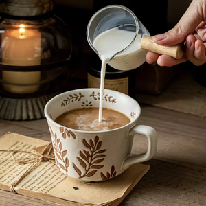 แก้วกาแฟเซรามิกสไตล์ญี่ปุ่นลายการ์ตูน ขนาด 301-400 มล. ใช้กับเครื่องล้างจานและไมโครเวฟได้  รับทำสีและโลโก้ตามสั่ง ของขวัญสำหรับงานปาร์ตี้และใช้ในบ้าน - Product Image 1