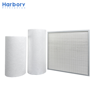 Ashrae vật liệu lọc không khí CuộN công nghiệp sợi thủy tinh túi lọc phương tiện truyền thông PP <span class=keywords><strong>HEPA</strong></span> sợi thủy tinh Bộ lọc không khí phương tiện truyền thông CuộN - Product Image 5