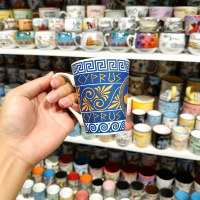 Tasse à café en céramique souvenir personnalisée de Chypre cadeau de voyage de style grec tasse à thé en porcelaine tourisme promotionnel verres à collectionner