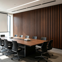 Panneau acoustique décoratif moderne de luxe en PS, à haute densité, à lattes absorbantes pour les secteurs de la santé, de l'éducation, du gouvernement et du public
