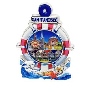 ของที่ระลึกสร้างสรรค์ 3 มิติ สไตล์อเมริกัน ของตกแต่งที่ระลึกซานฟรานซิสโกสมัยใหม่ รูปทรงเรซิ่นตกแต่งบ้าน 3 มิติ - Product Image 5