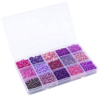 Kit de fabrication de bijoux personnalisé, perles en verre acrylique multicolores, fabrication de boucles d'oreilles, bracelets, fabrication de bijoux DIY, OEM, ODM, étiquette privée, vente en gros