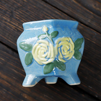 Pot de fleurs succulentes créatif peint à la main de style coréen, mini pot de fleurs en céramique respirant pour la décoration de la maison