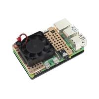 Raspberry Pi Generasi ke-4 Tipe B Aluminium Heat Sink Raspberry Pi 4B/3B+ Kipas Disipasi Panas Kotak Braket Housing