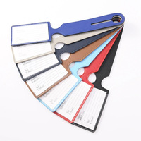 Etiquettes à bagages personnalisées en cuir PU Accessoire d'étiquette de bagage personnalisé multicolore à la mode pour ceintures