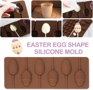 Molde de silicona antiadherente para repostería, molde de silicona para hornear pasteles, Chocolate, caramelo y Goma, hecho a mano, huevo de Pascua, conejo - Product Image 5