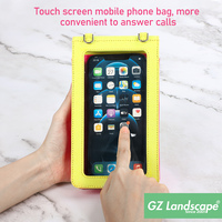 Tendance rose fluorescent vert sac à bandoulière dames écran tactile toile messager portefeuille téléphone portable sac à bandoulière pour iphone