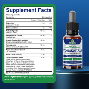 Gouttes de mélange d'herbes Tongkat Ali OEM/ODM pour l'amélioration de la force masculine et le soutien de l'humeur, stimulant la vitalité et l'endurance, gestion de l'énergie - Product Image 5