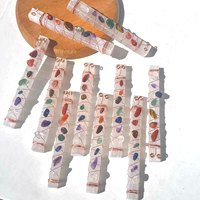 Offre Spéciale : Pierre de Sélénite Naturelle pour les 7 Chakras, Pierre Semi-Précieuse Spirituelle de Guérison Énergétique, Bâtons Laser Sept Chakras
