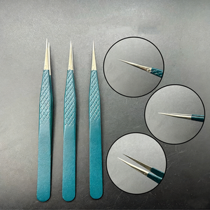 Pince à épiler pour extensions de <span class=keywords><strong>cils</strong></span> en acier inoxydable de haute précision à pointe lisse, fabriquée directement par Yucagci |   Outils de beauté pour la vente en gros - Product Image 5