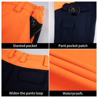 Combinaisons de Travail de Sécurité Haute Visibilité Orange Fluo pour l'Hiver, Tenues de Chantier Routier et de Circulation Imperméables