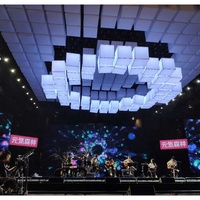 Scène de concert mobile cube d'activité led scène lumière cube palan grue levage cinétique lumière cinétique treuil dmx treuil