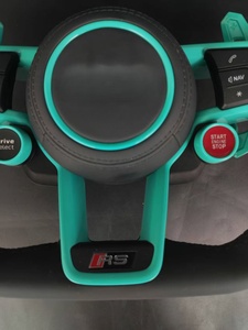 Volant de voiture personnalisé en cuir bleu RS3 avec bouton de démarrage/arrêt et sélecteur de conduite pour <span class=keywords><strong>Audi</strong></span> A3/A4/A5/A6/A7/A8/<span class=keywords><strong>Q</strong></span>/RS Series - Product Image 4