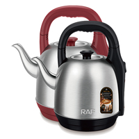 Bouilloire électrique RAF 2000W 6.0L, grande capacité, chauffe rapide, acier inoxydable, pour thé et café, appareil de cuisine R.7131