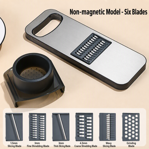 Hachoir à Aliments Professionnel Réglable, Trancheuse à Julienne, <span class=keywords><strong>Gadget</strong></span> de Cuisine, Lames Interchangeables, Outil Manuel de Découpe, Coupe-Légumes - Product Image 5