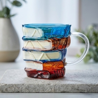 Mug en verre esthétique en forme de livre pour la lecture
