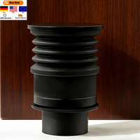 Everise OEM – Outils de café et de thé de luxe écologiques en gel de silice noir hautement poli, certifiés LFGB, avec soufflet et cylindre à rétention nulle
