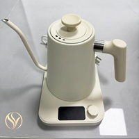 Hervidor Eléctrico Portátil Inteligente con Cuello de Cisne para RV, 0.9L 1200W, Acero Inoxidable 304, Temperatura Constante, para Leche, Té y Preparación de Leche para Bebés