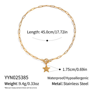 Collana a catena in acciaio inossidabile placcato color oro a cinque angoli più venduta al mondo Joker classico - Product Image 6