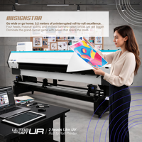 Impresora UV de Alta Precisión de 3.2m, de Rollo a Rollo, Equipada con 4 Cabezales I3200 U1, para Etiquetas en Rollo y Gráficos para Ventanas