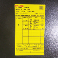 Motor Servo AC FANUC A06B-1410-B150 Beta IS 0.5/6000 con Comunicación RS485 para Programación PLC y Control Industrial