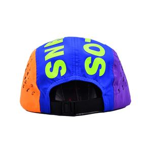 Custom 5 Panel Camp Cap Laser Hole Mesh Quick-Dry Breathable Perforated Running Five Panel Camp <b>Hat</b> - Product Image 6