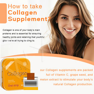 Precio de fábrica a granel Colágeno Infundido Películas solubles orales Brillo DE LA PIEL Fácil de derretir Colágeno de La Boca Tiras orales Caramelo - Product Image 5