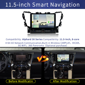 วิทยุติดรถยนต์ระบบ Android 13 ขนาด 11.5 นิ้ว 8 คอร์ สำหรับ Toyota Alphard ซีรีส์ 30 ความจุ 4+64G รองรับ Wireless 5G WiFi GPS ระบบนำทาง เครื่องเล่นมัลติมีเดีย - Product Image 2