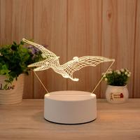 Lampe de table en acrylique 3D Anime Moderne et Créative en forme de Renne de Noël avec Télécommande, Abat-jour Noir/Blanc/Rouge, Veilleuse LED pour Enfants
