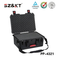 Boîte à outils en plastique rigide de bonne qualité PP-4321 IP67 Étanche Antichoc Protection de l'appareil photo avec mousse personnalisée