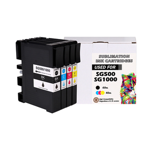 Cartouches d'encre de sublimation Enlite, lot de 4, pour imprimantes <span class=keywords><strong>Sawgrass</strong></span> SG500/SG1000 avec encre de sublimation <span class=keywords><strong>Sawgrass</strong></span> - Product Image 1