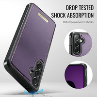 Coque arrière en cuir CaseMe Factory pour Samsung A57, avec aimant puissant et compatible charge sans fil, pour Samsung A57 A56 A55 A17 A16 A15