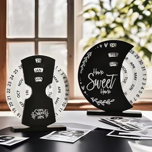 <span class=keywords><strong>Calendrier</strong></span> Perpétuel Moderne et Créatif, Luxe Léger, Thème Grande Roue et <span class=keywords><strong>Lune</strong></span>, Ornement Tendance pour <span class=keywords><strong>la</strong></span> Maison, le Porche et le Bureau - Product Image 2