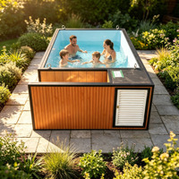Piscine hors sol modulaire de luxe moderne haut de gamme avec unité de filtration