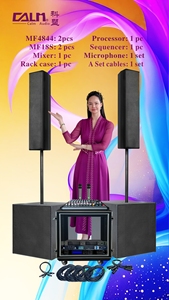 Calm <span class=keywords><strong>PRO</strong></span> <span class=keywords><strong>AUDIO</strong></span> 18 ''PA ลำโพงซับวูฟเฟอร์ระบบเสียงระดับมืออาชีพ8นิ้วแถวแถวคอลัมน์ลำโพงช่วงเต็มสำหรับ MF4844เหตุการณ์ + MF18S - Product Image 2